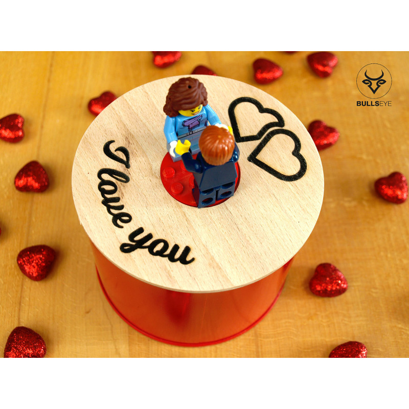 LEGO® cube box Saint Valentin personnalisé