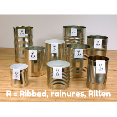ribbed cans