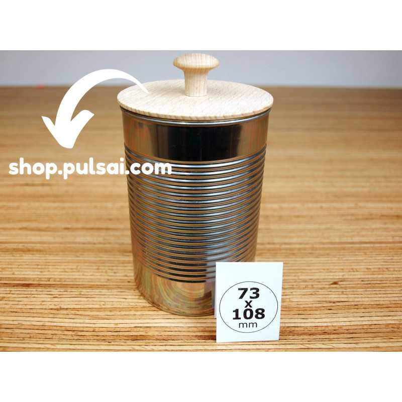 wooden lid for tin cans
