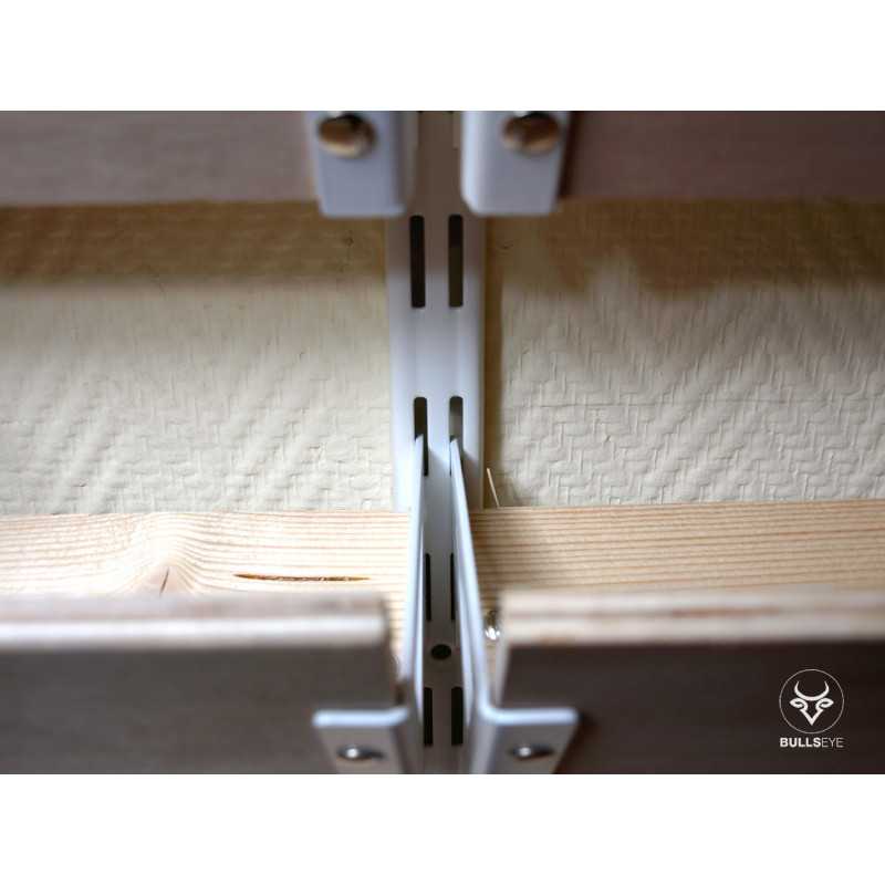 shelves fixed on double rack