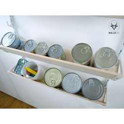 shelf for tin cans