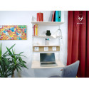 Hide-away floating desk