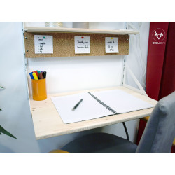Bureau suspendu escamotable