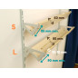 2 brackets - inclined shelf