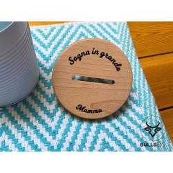 engraved wooden lid