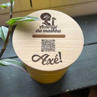 tirelire avec QR code