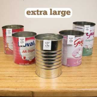 large cans of baby milk