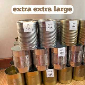 very large tins