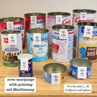 tin cans with product printing