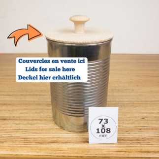 wooden lid for a tin can