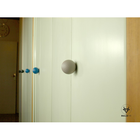 cupboard doors with grey or blue handle