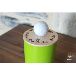 engraved lid with "custom" plug