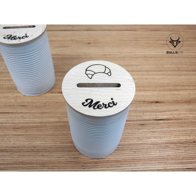 piggy bank with croissant