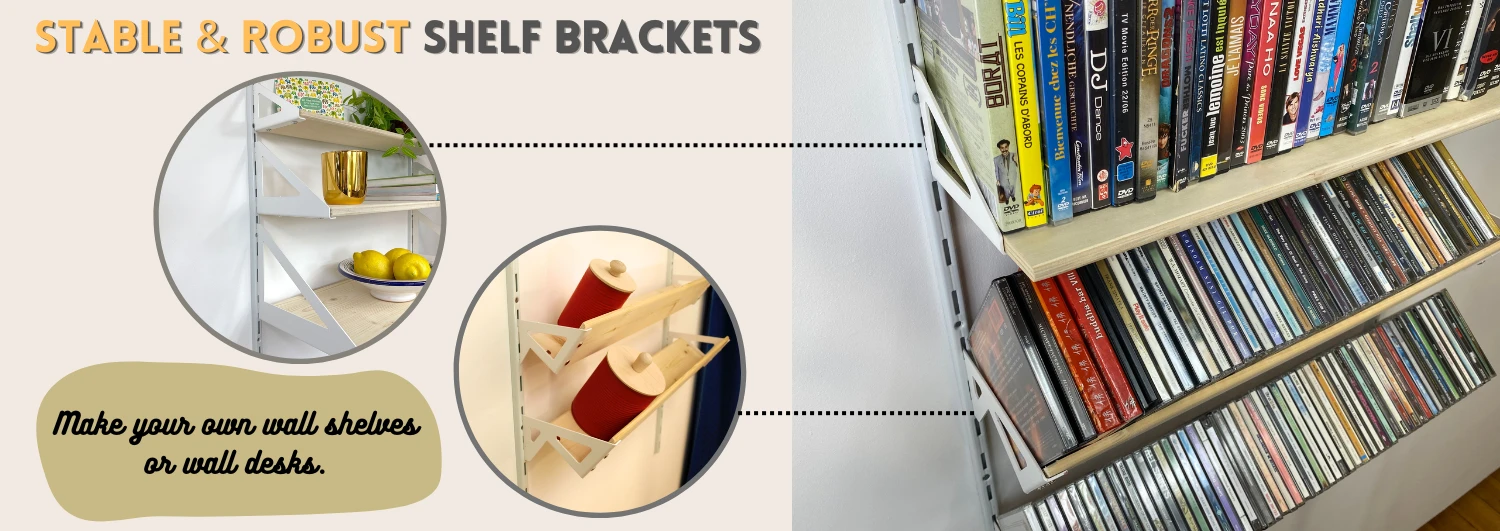 Stable robust shelf brackets