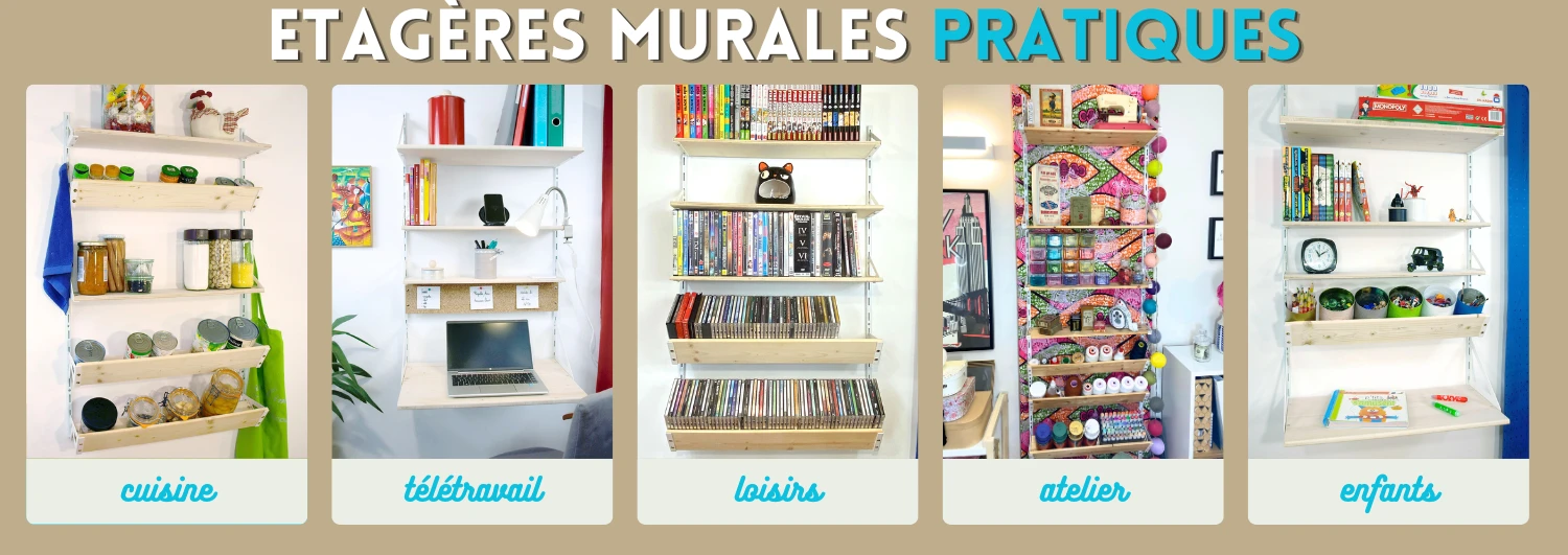 Etagères murales pratiques