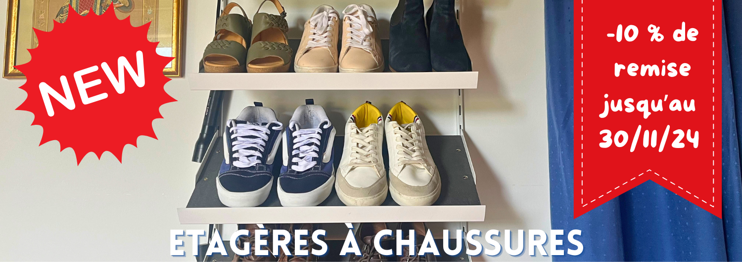 étagère à chaussures murale